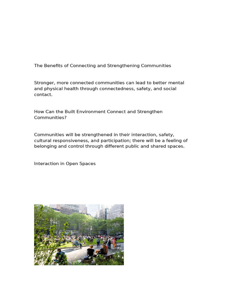 Strengthening Community Connections | PDF