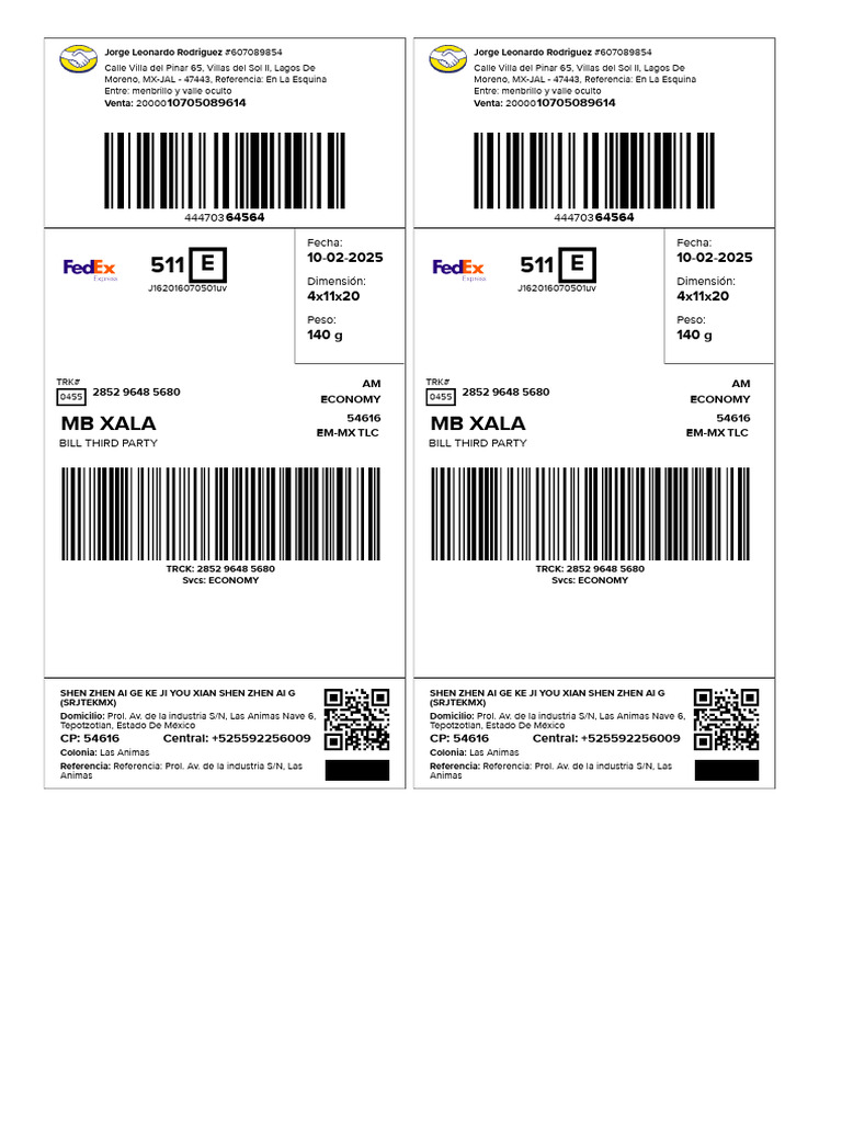 Shipment Labels 250210162423 | PDF