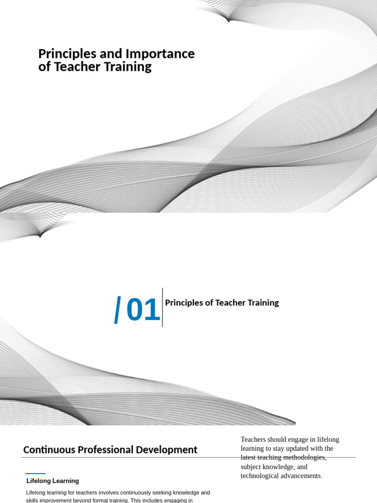Essential Principles of Teacher Training | PDF | Teachers | Educational ...