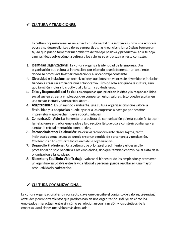 Cultura Organizacional y Cambio Efectivo | PDF | Cultura organizacional ...