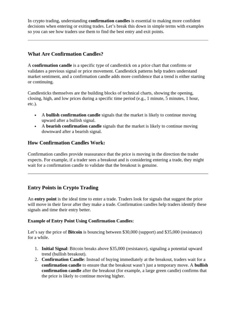 Lec-9 Confirmation Candles, Entry & Exit Points | PDF | Market Trend |  Economies