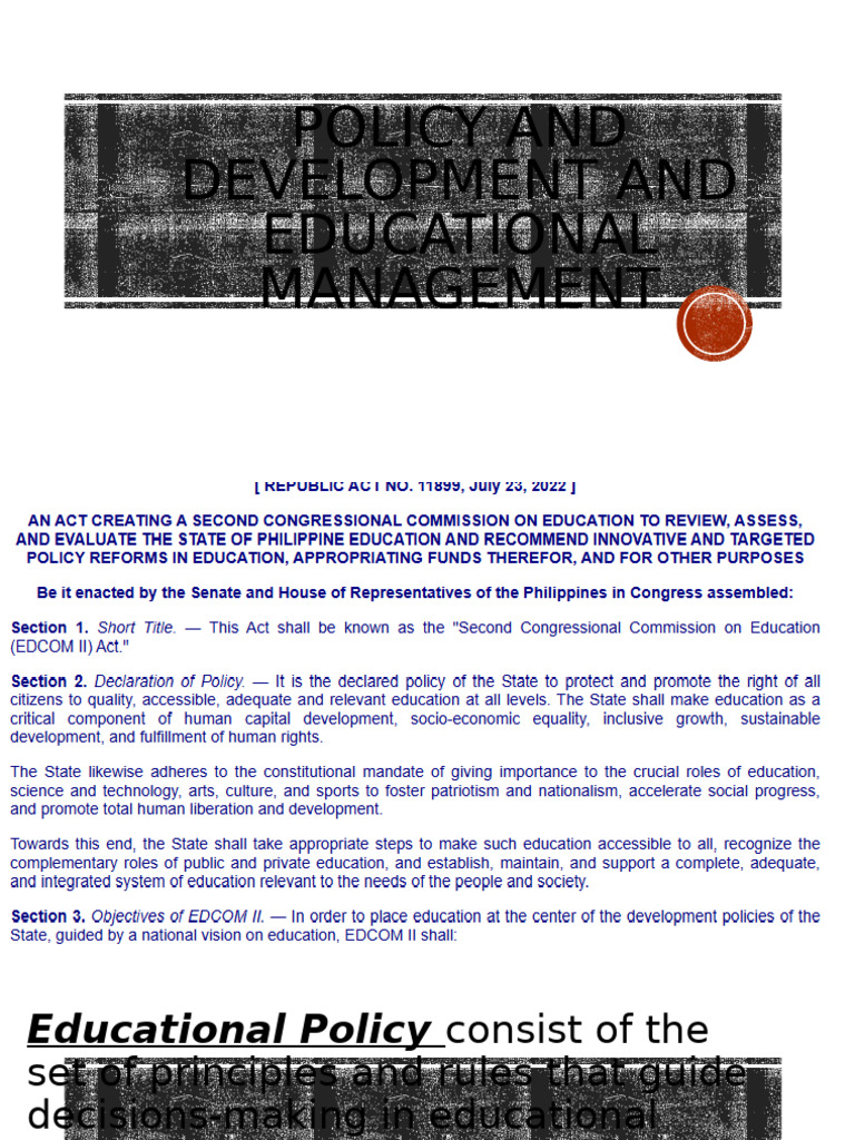 Educational Policy and Management Insights | PDF | Policy | Governance