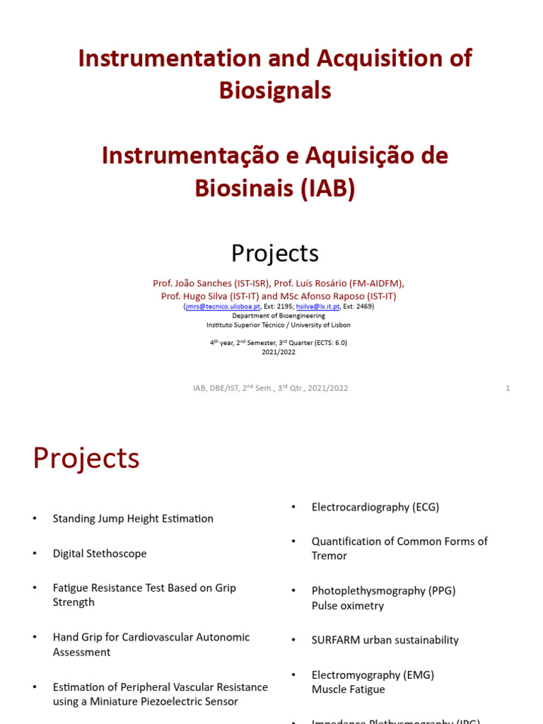 Biosignal Instrumentation Projects | PDF | Cardiovascular System | Heart