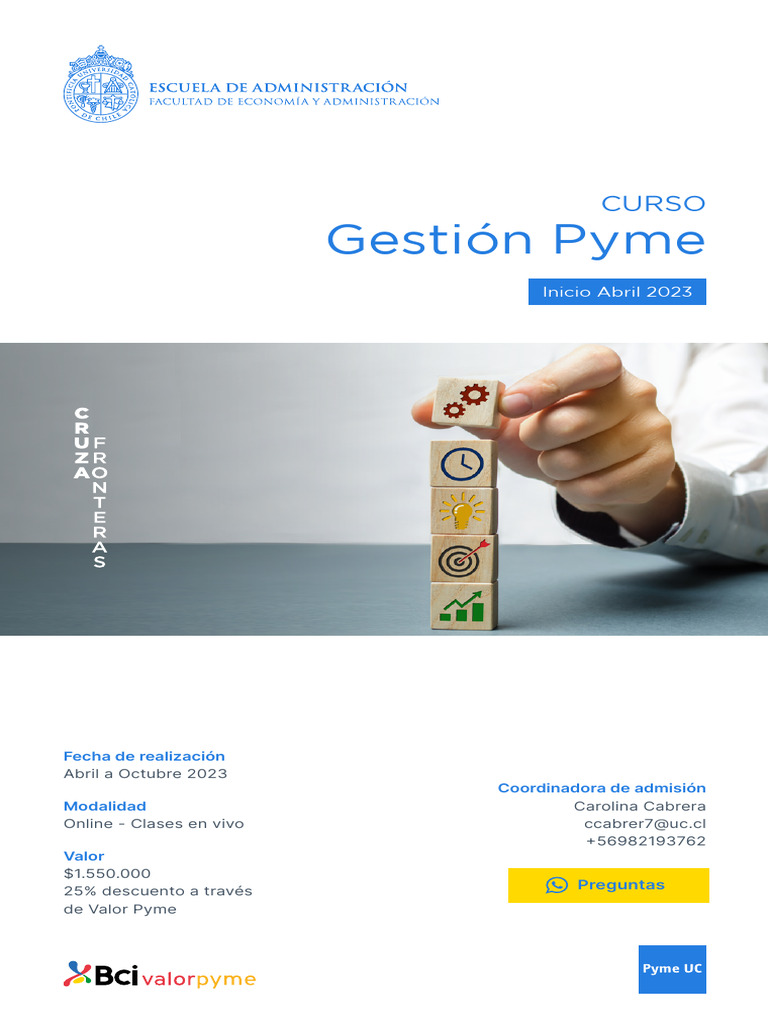 Curso Online de Gestión para Pymes 2023 | PDF | Plan de negocios ...