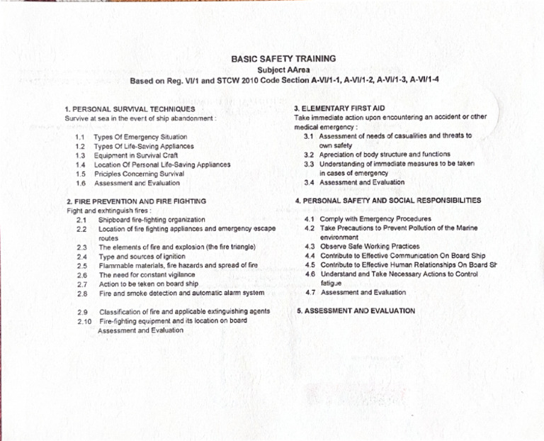 Basic Safety Training Pdf