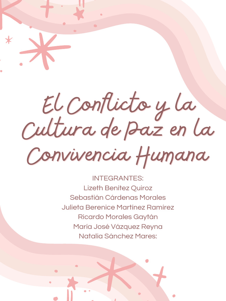 Cultura de Paz y Convivencia Humana | PDF | Conflicto (proceso) | Paz