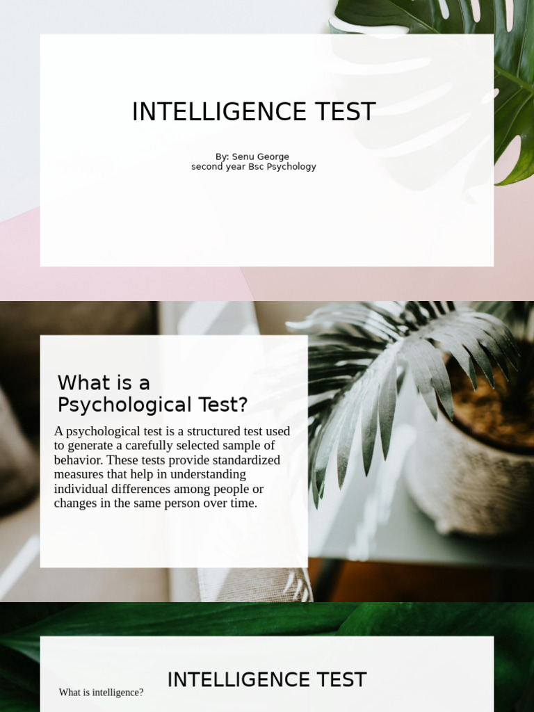 Overview of Intelligence Testing Methods | PDF | Wechsler Adult ...