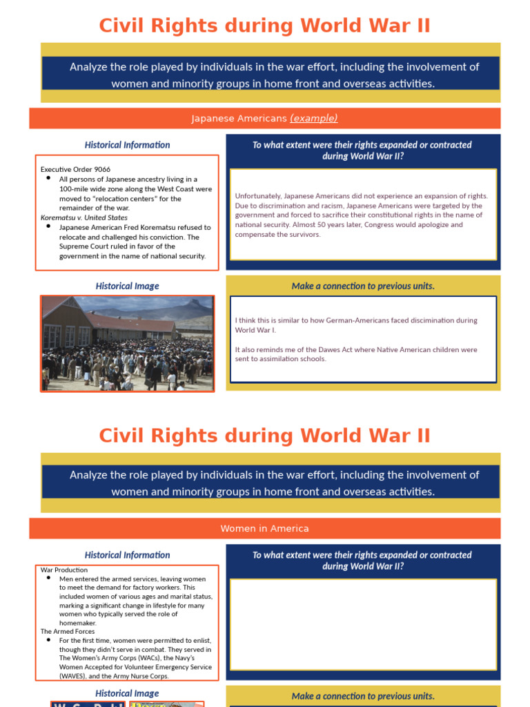 World+War+II-+At+Home+and+Abroad+Activity+-+WWII+Civil+Rights | PDF ...