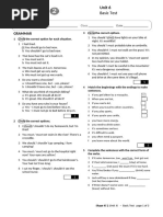 Unit 5 English Test for Grade 6 | PDF | Language Arts & Discipline