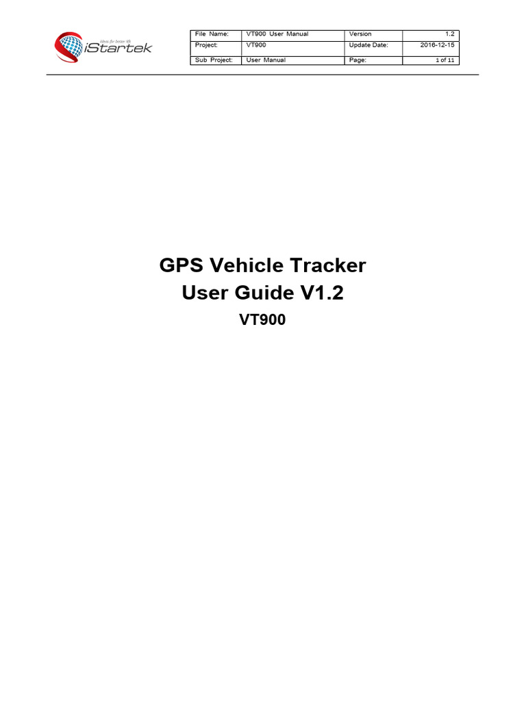 VT900 GPS Vehicle Tracker Manual | PDF | General Packet Radio Service ...