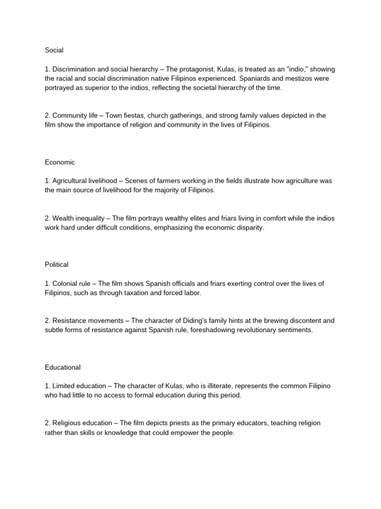 Film Analysis of Colonial Discrimination | PDF