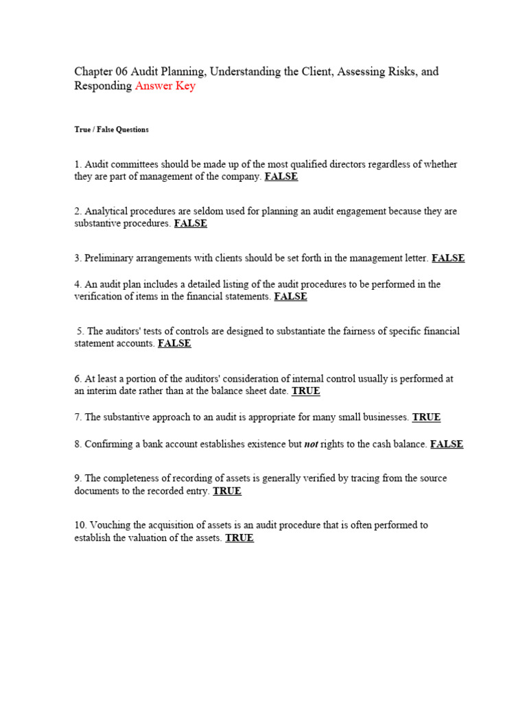Audit Planning and Risk Assessment Guide | PDF | Audit | Internal Control