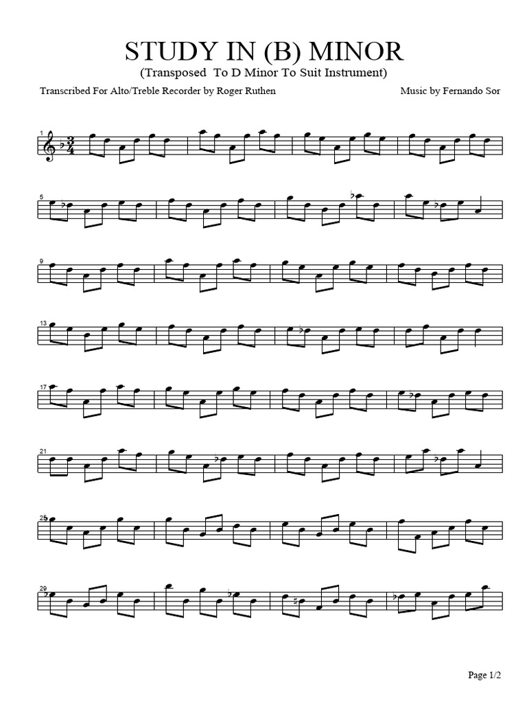 Study in B Minor | PDF