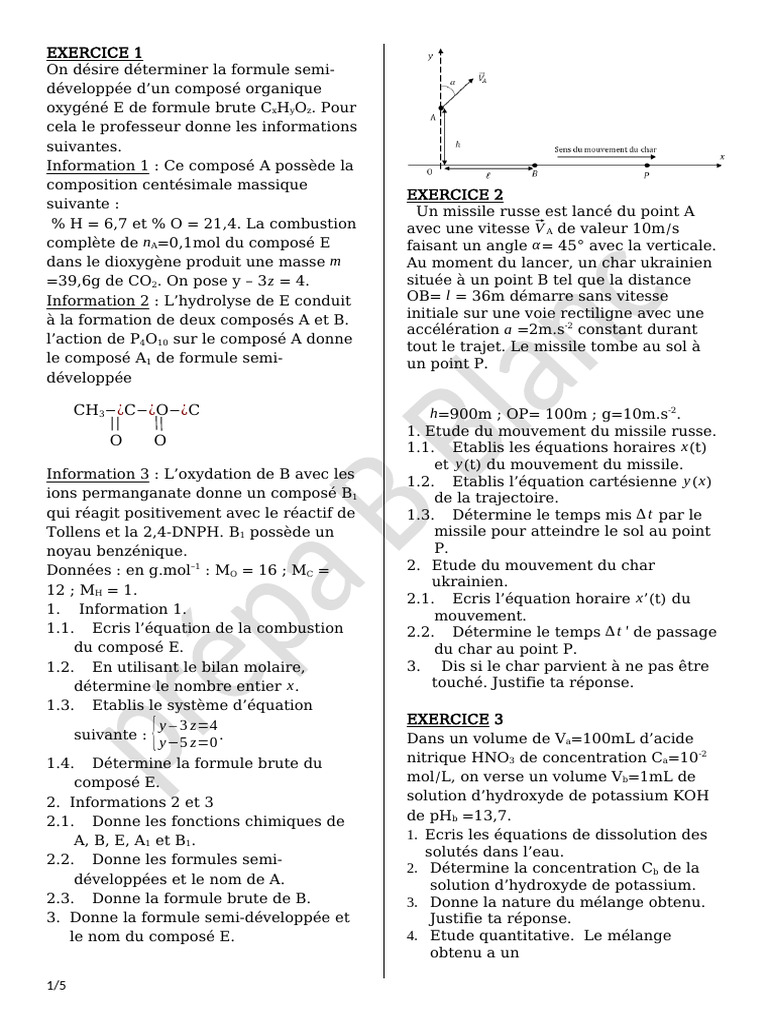 Formules et Réactions en Physique-Chimie | PDF | Chimie | Sciences ...