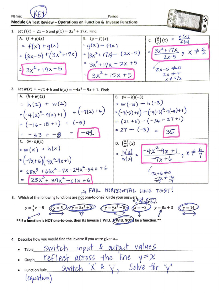Module 6a Test Review Answer Key Pdf