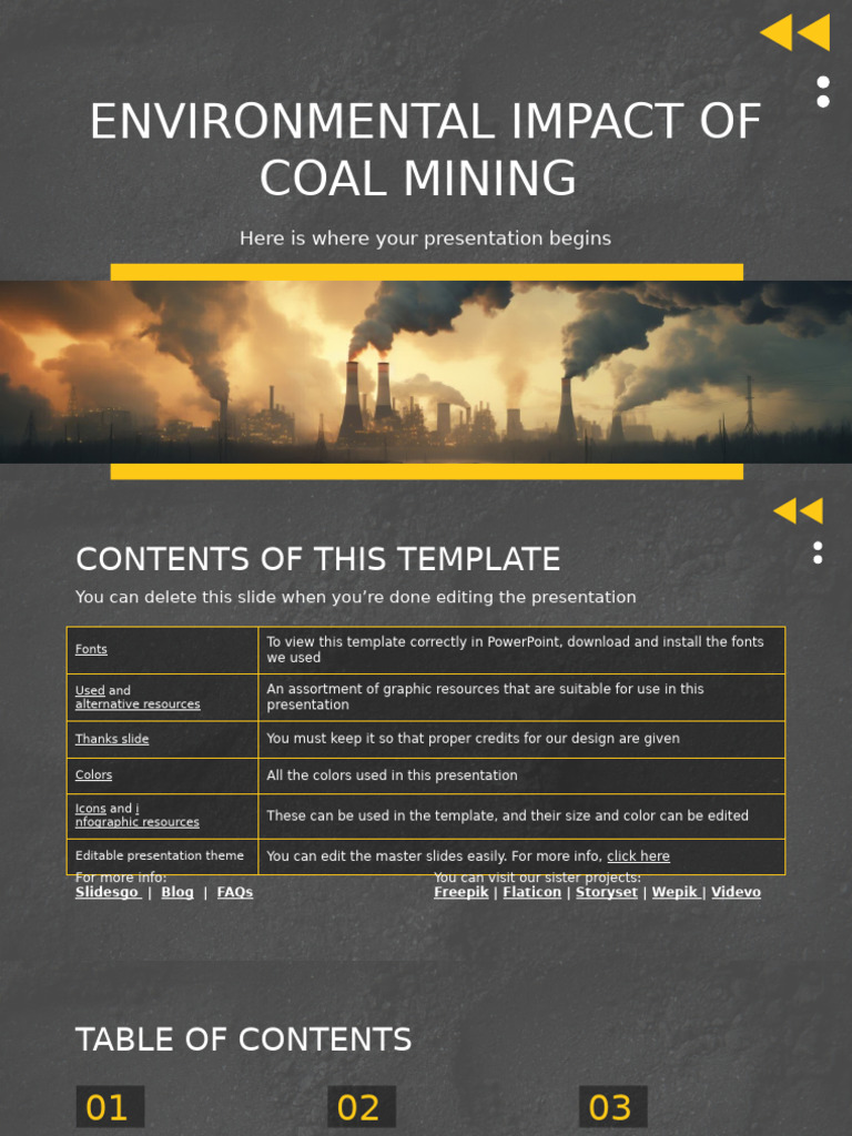 Environmental Impact of Coal Mining by Slidesgo | PDF | Planets | Venus
