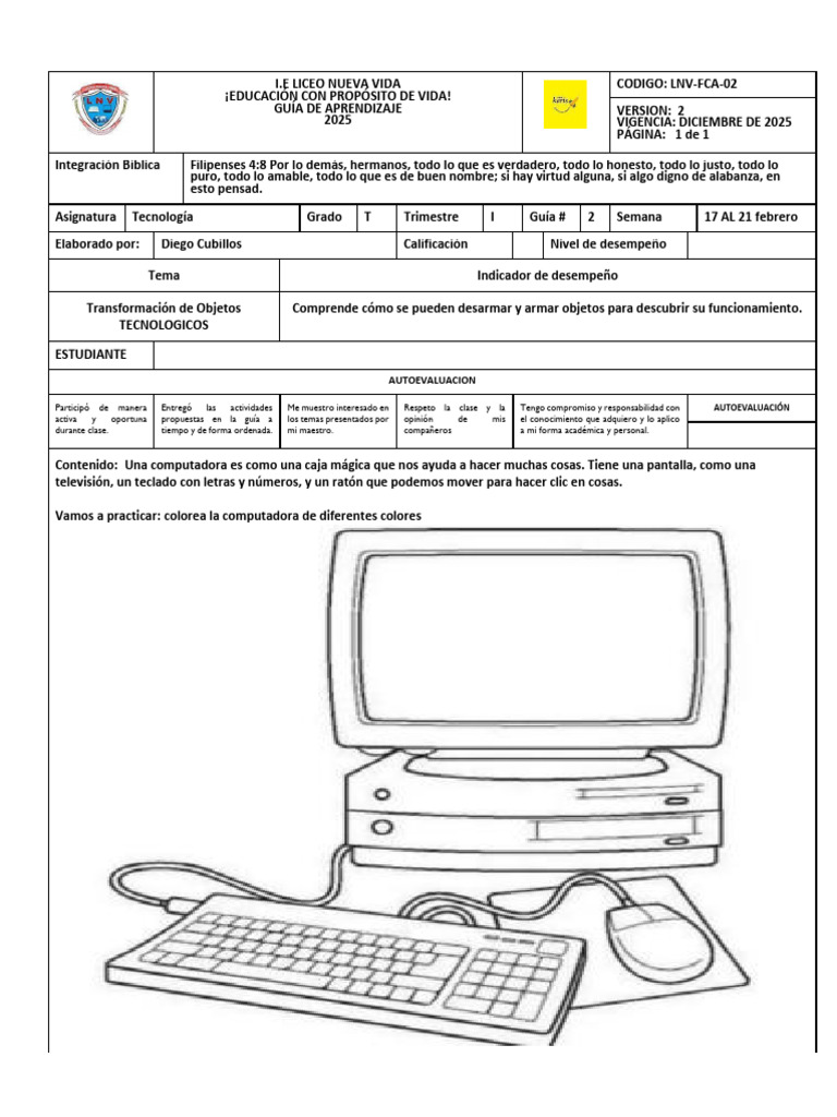 Guia 2 Tecnologia | PDF | Aprendizaje
