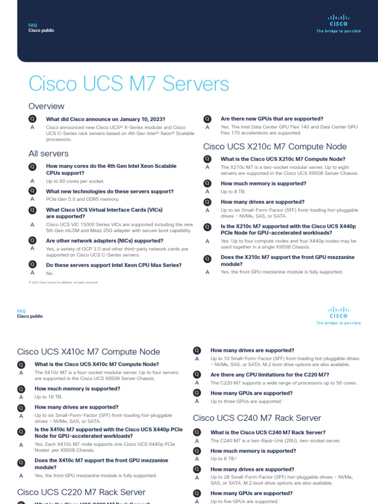 Ucs m7 Servers External Faq | PDF | Graphics Processing Unit | Network ...