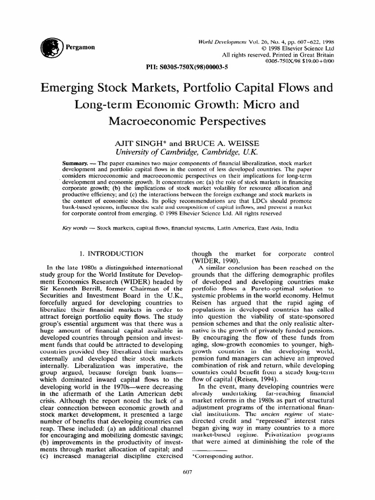 Emerging Markets and Economic Growth | PDF | Stock Market | Exchange Rate
