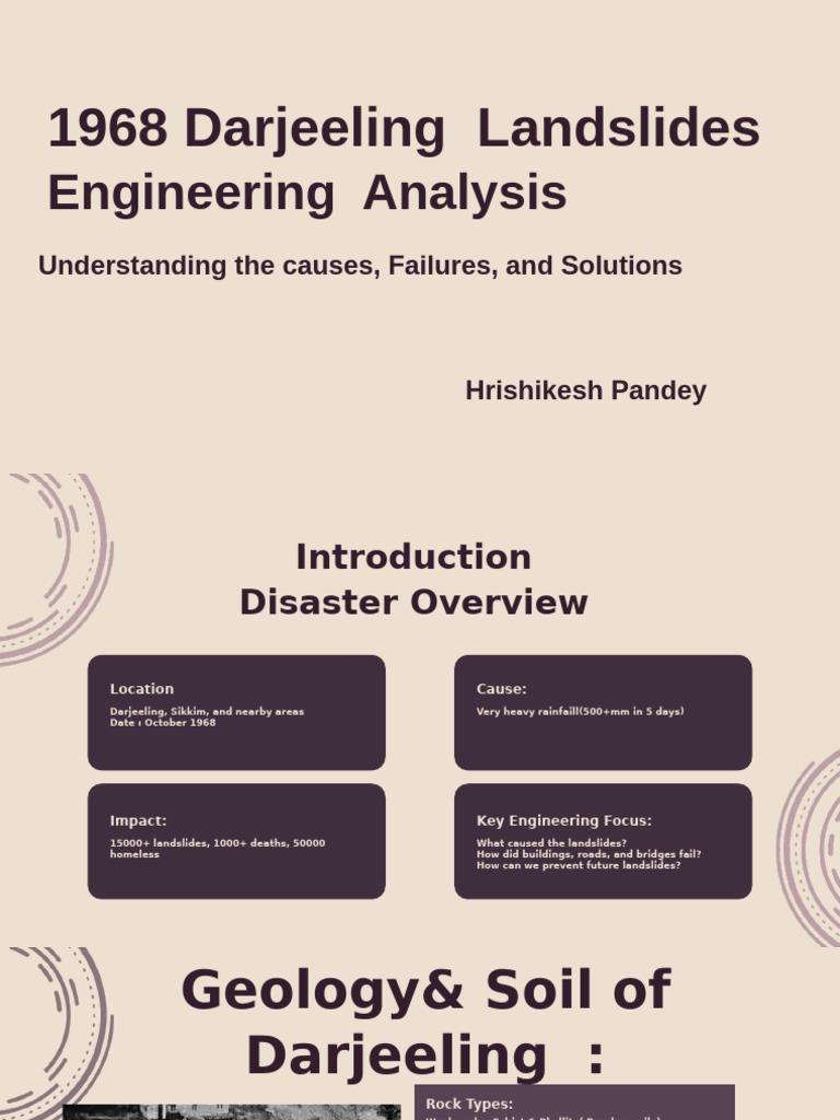 Darjeeling Landslides: Causes & Solutions | PDF | Landslide | Drainage