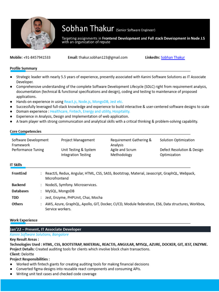 Arjun Thakur: MERN Stack Developer Profile | PDF | Bootstrap (Front End ...