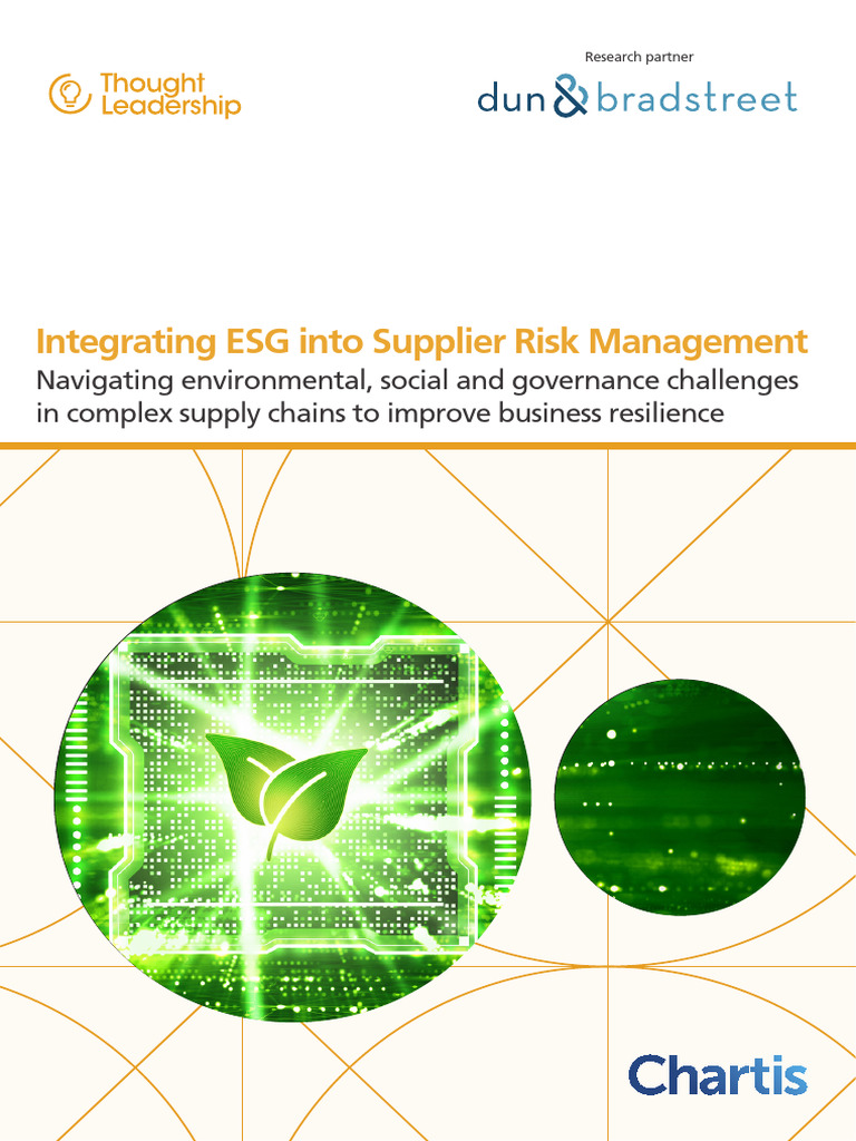 Integratin ESG Into Supplier Risk Management | PDF | Supply Chain ...