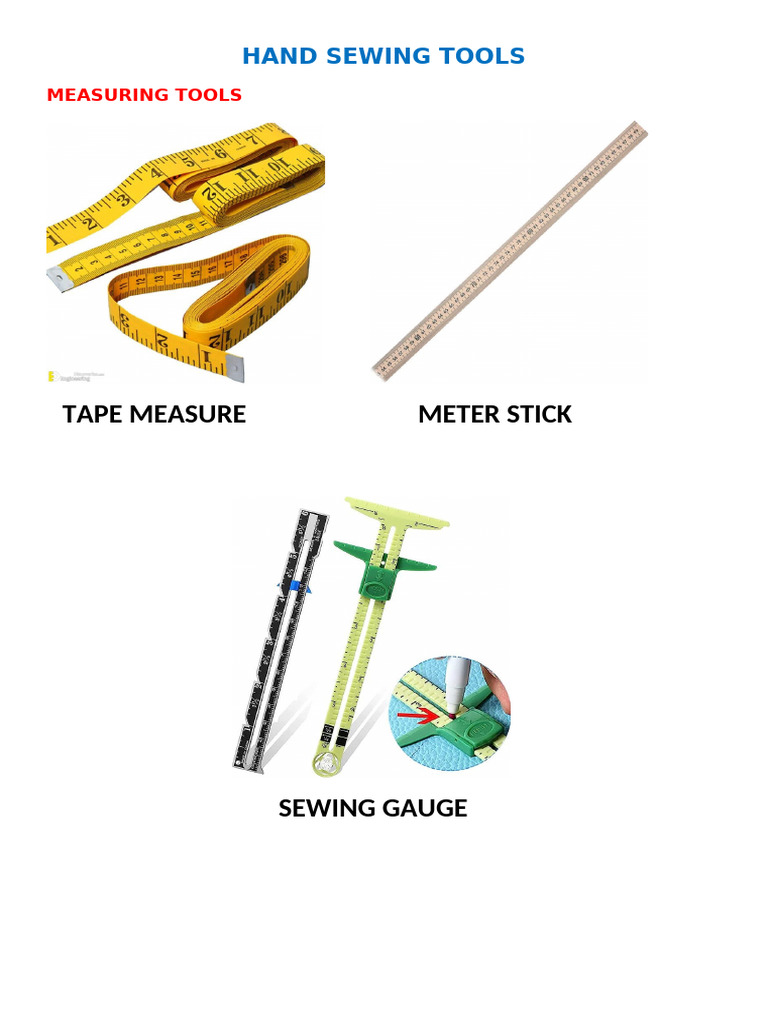 Hand Sewing - Tools Pics | PDF