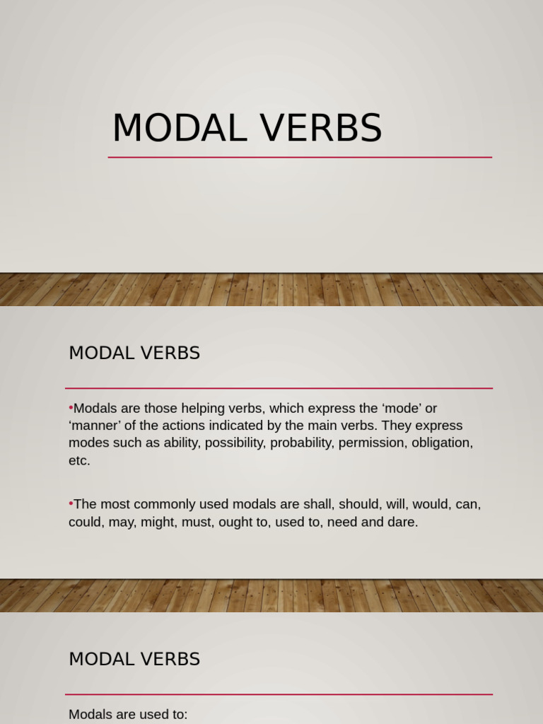 Modal Verbs | PDF