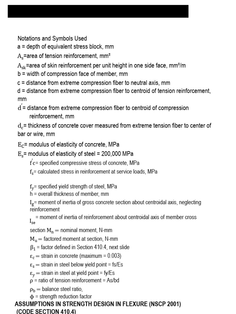 Lecture 5a. Design in Flexure (Slab) | PDF | Strength Of Materials ...
