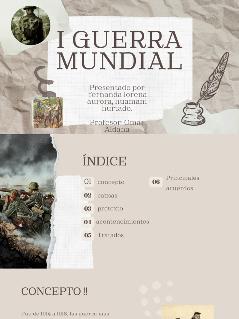 Causas y Tratados de la I Guerra Mundial | PDF | Primera Guerra Mundial ...