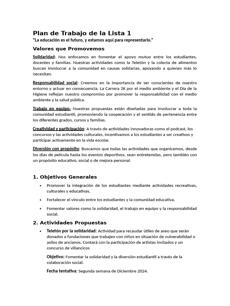 Plan de Trabajo Educativo 2024-2025 | PDF | Presupuesto