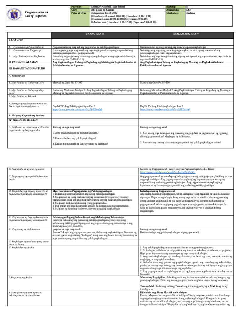 Esp8 Kaibigan Q2 DLL | PDF