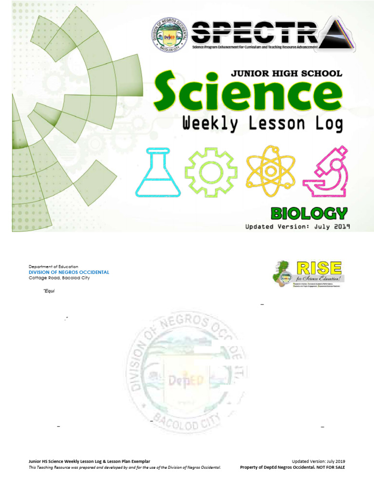 Junior High Science Lesson Plan Guide | PDF | Learning | Circulatory System