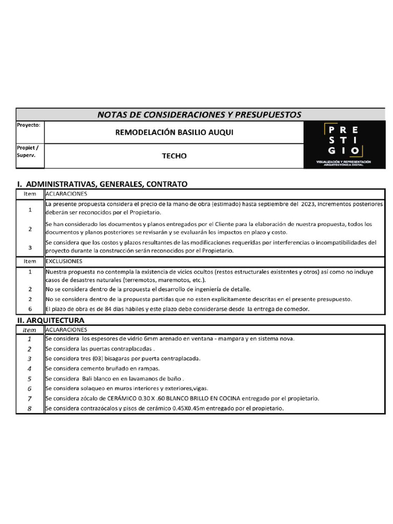 TDR Remodelacion Basilo Auqui | PDF