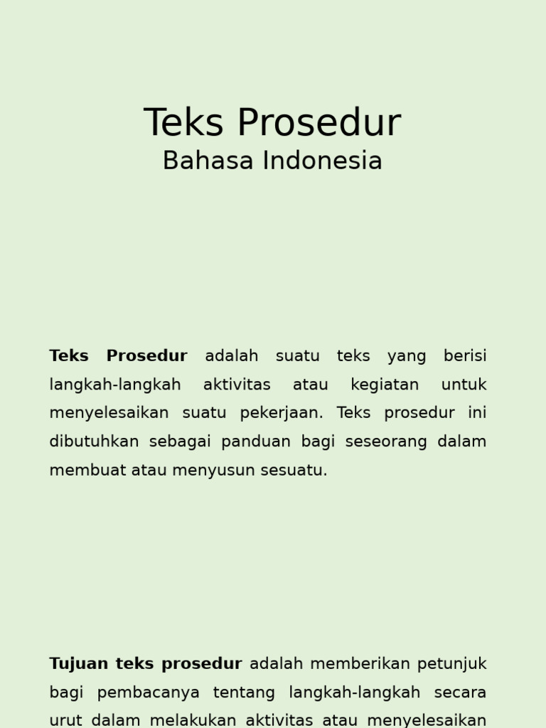 Panduan Lengkap Teks Prosedur | PDF
