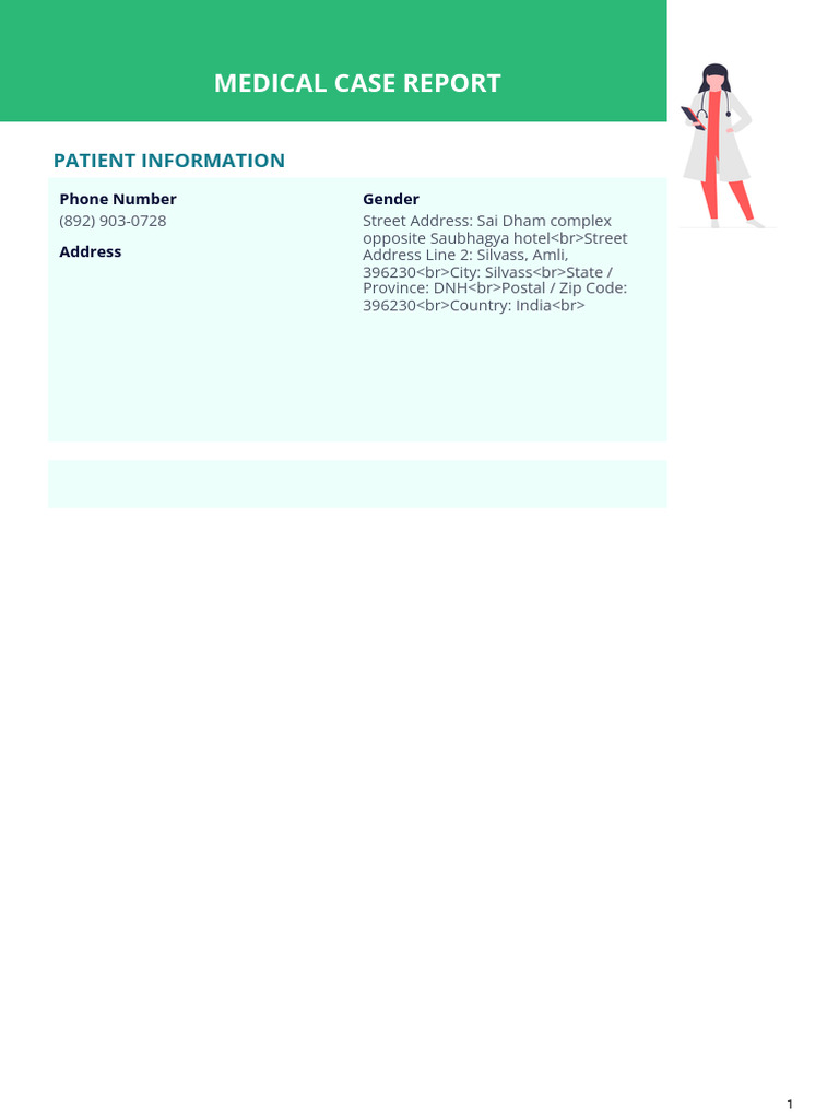 Medical Case Report: Patient Information | PDF