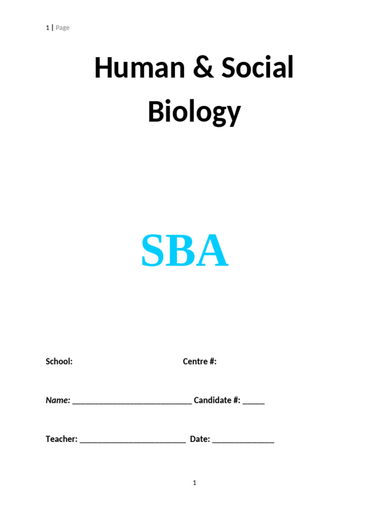 HSB SBA Sample Report Template | PDF | Bibliography | Data