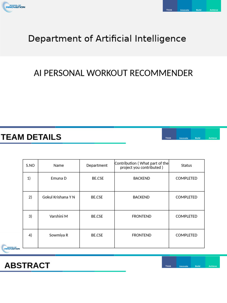 AI-Powered Personalized Workout Plans | PDF | Artificial Intelligence ...