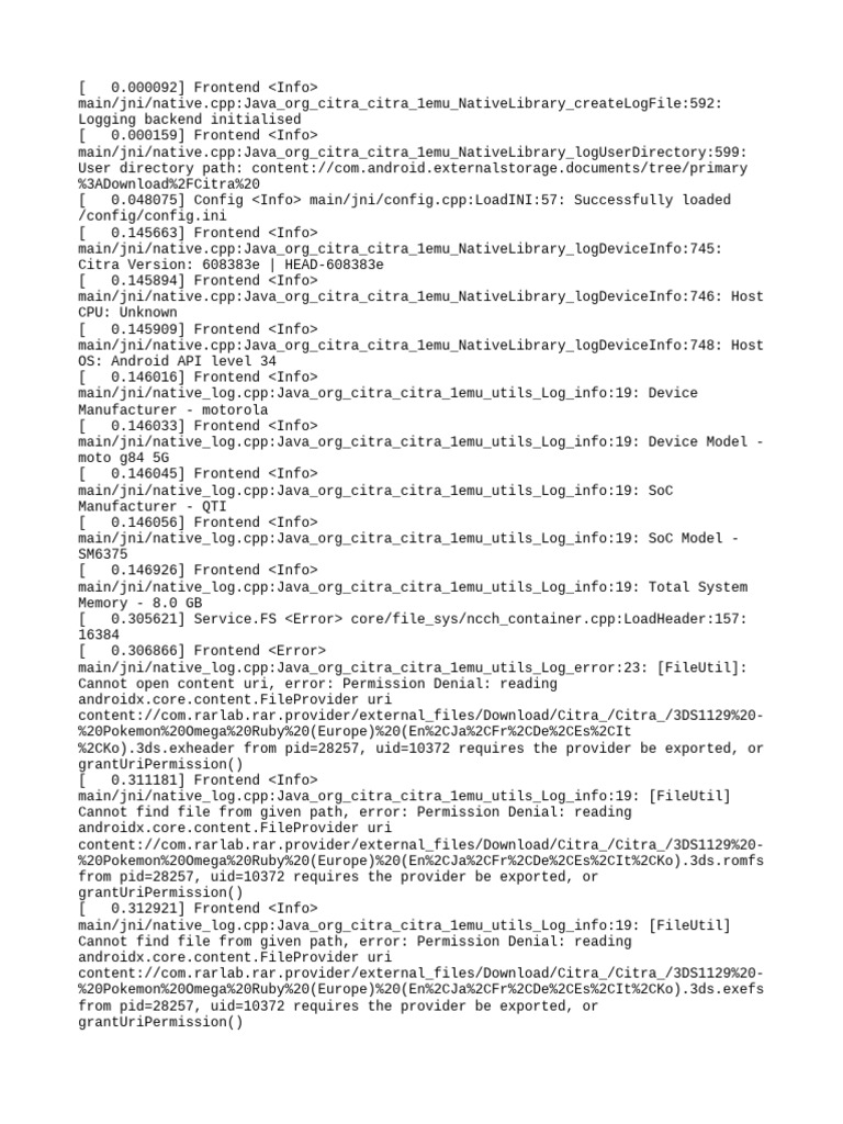 Citra Emulator Log Analysis on Android | PDF | Software | Computer ...