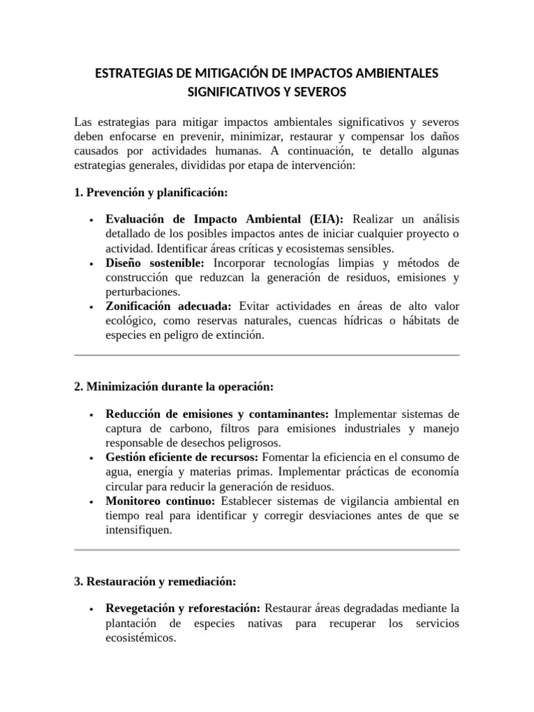 Estrategias de Mitigación Ambiental | PDF | Transporte | Entorno natural