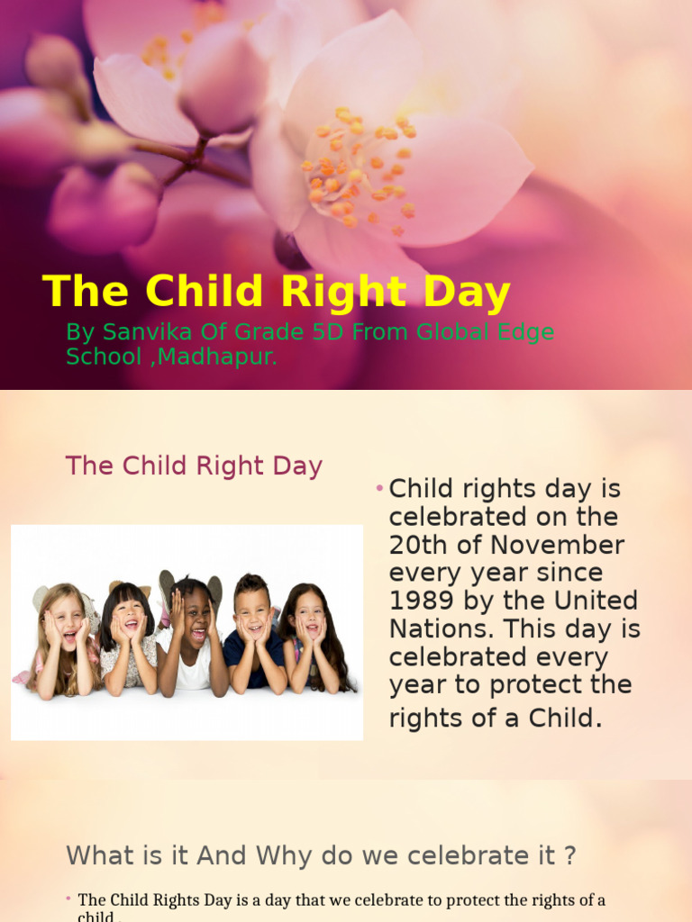 The Child Right Day | PDF | Children's Rights | Justice