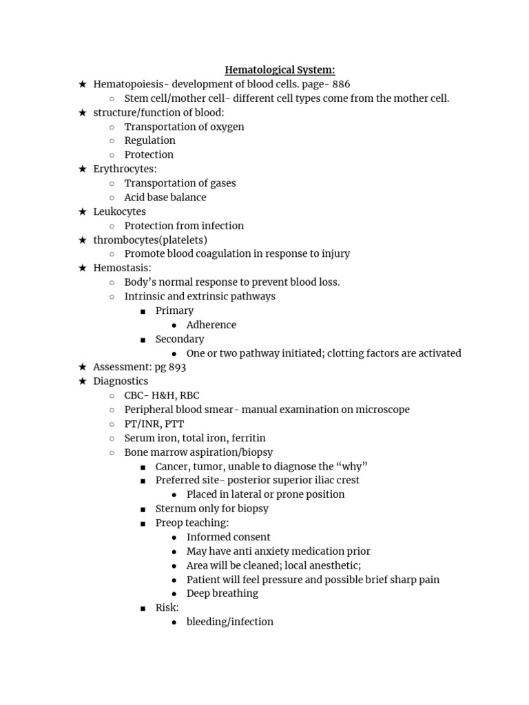 Overview of Hematological Disorders | PDF | Anemia | Congenital Heart ...