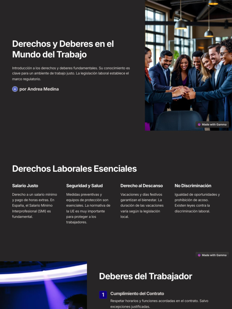Derechos y Deberes en El Mundo Del Trabajo | PDF | Derecho laboral ...