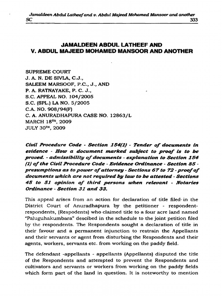 Supreme Court Ruling on Land Title Dispute | PDF | Appeal | Appellate Court