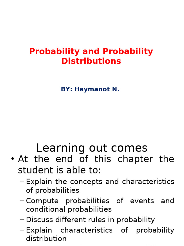 Understanding Probability Concepts | PDF | Probability | Probability ...