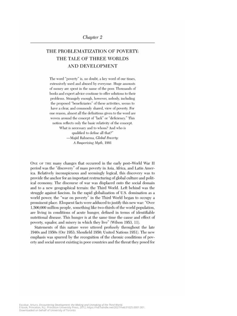 Encountering Development: The Making and Unmaking of The Third World | PDF