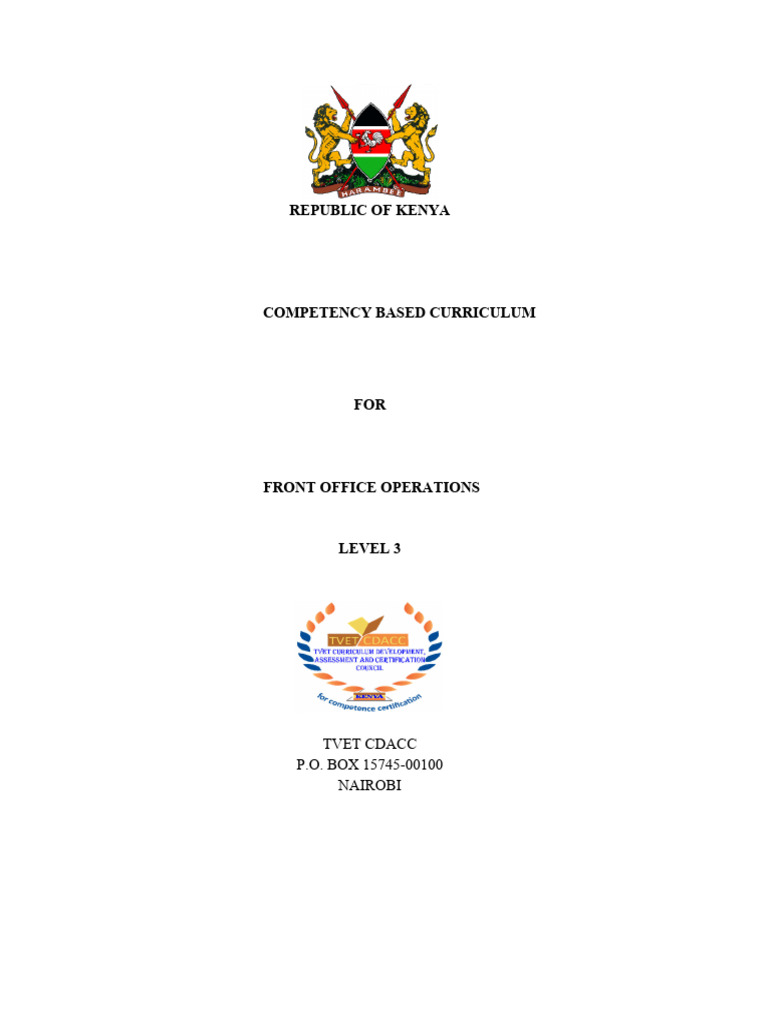 Front Office Operations Curriculum-2-1 | PDF | Entrepreneurship ...