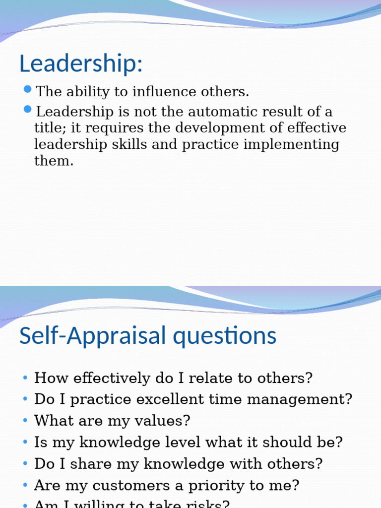 Essential Leadership Skills and Practices | PDF | Leadership ...