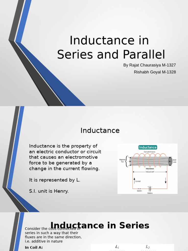Inductance in Series and Parallel Circuits | PDF