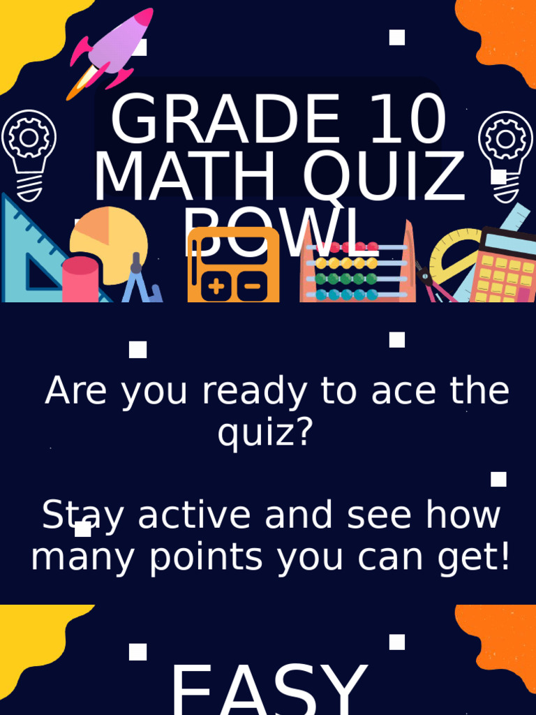 Interactive Colorful Mathematics Quiz Power Point Presentation Template ...
